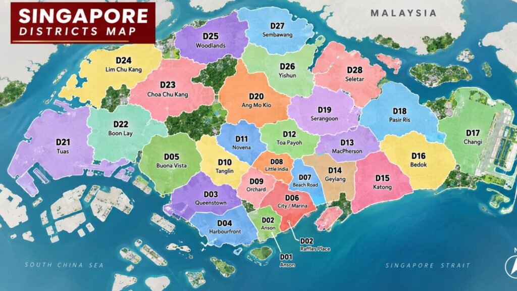 Singapore District Map